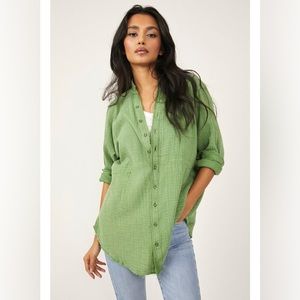 Free People Summer Daydream top in Cool Moss
